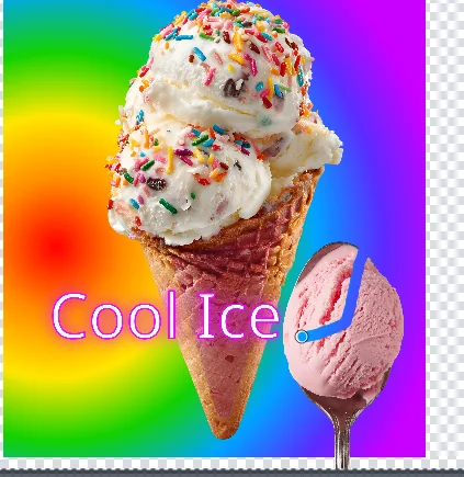 Cancellazione di parte di un livello PNG inserito con lo strumento Gomma