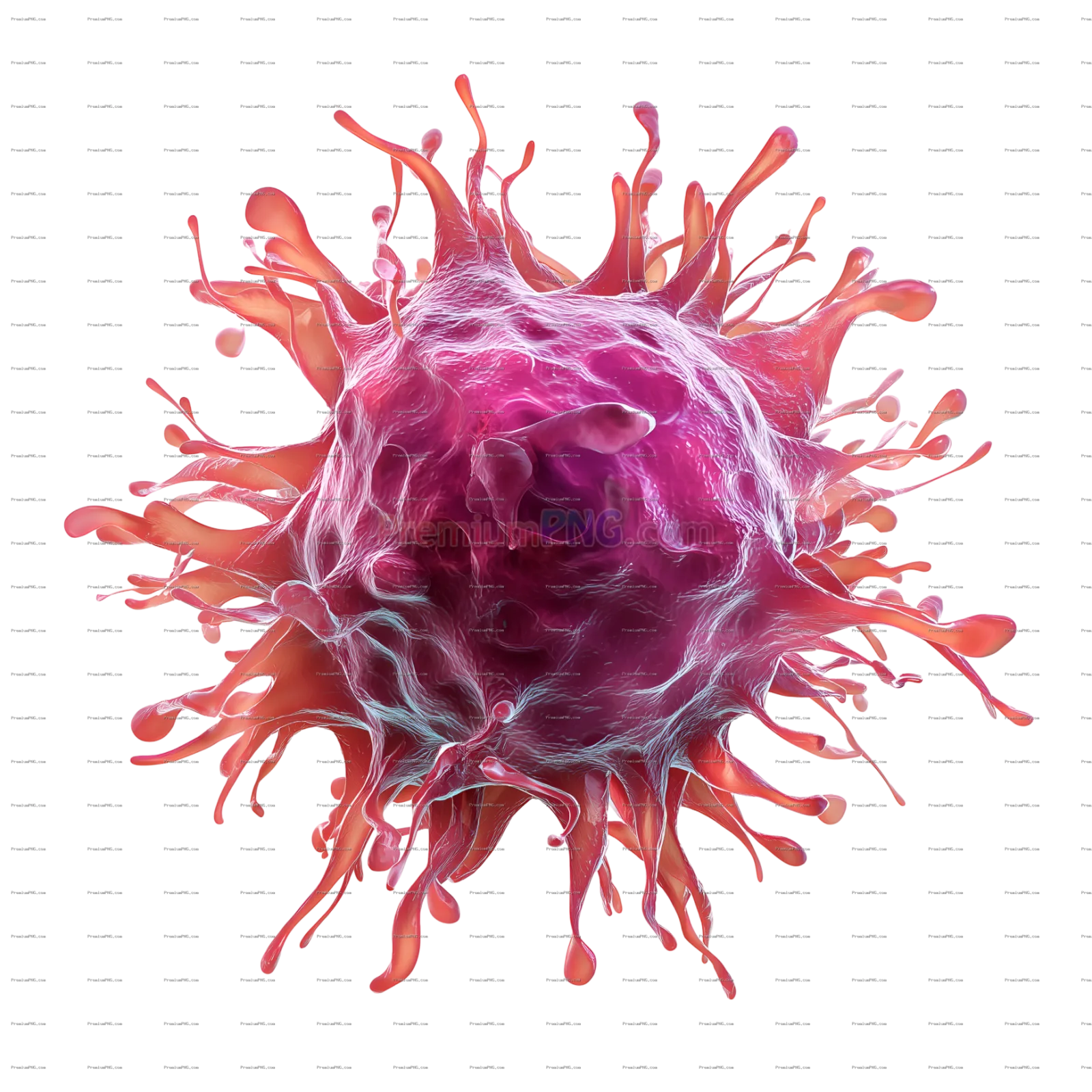 a hormonal cell in transparent background