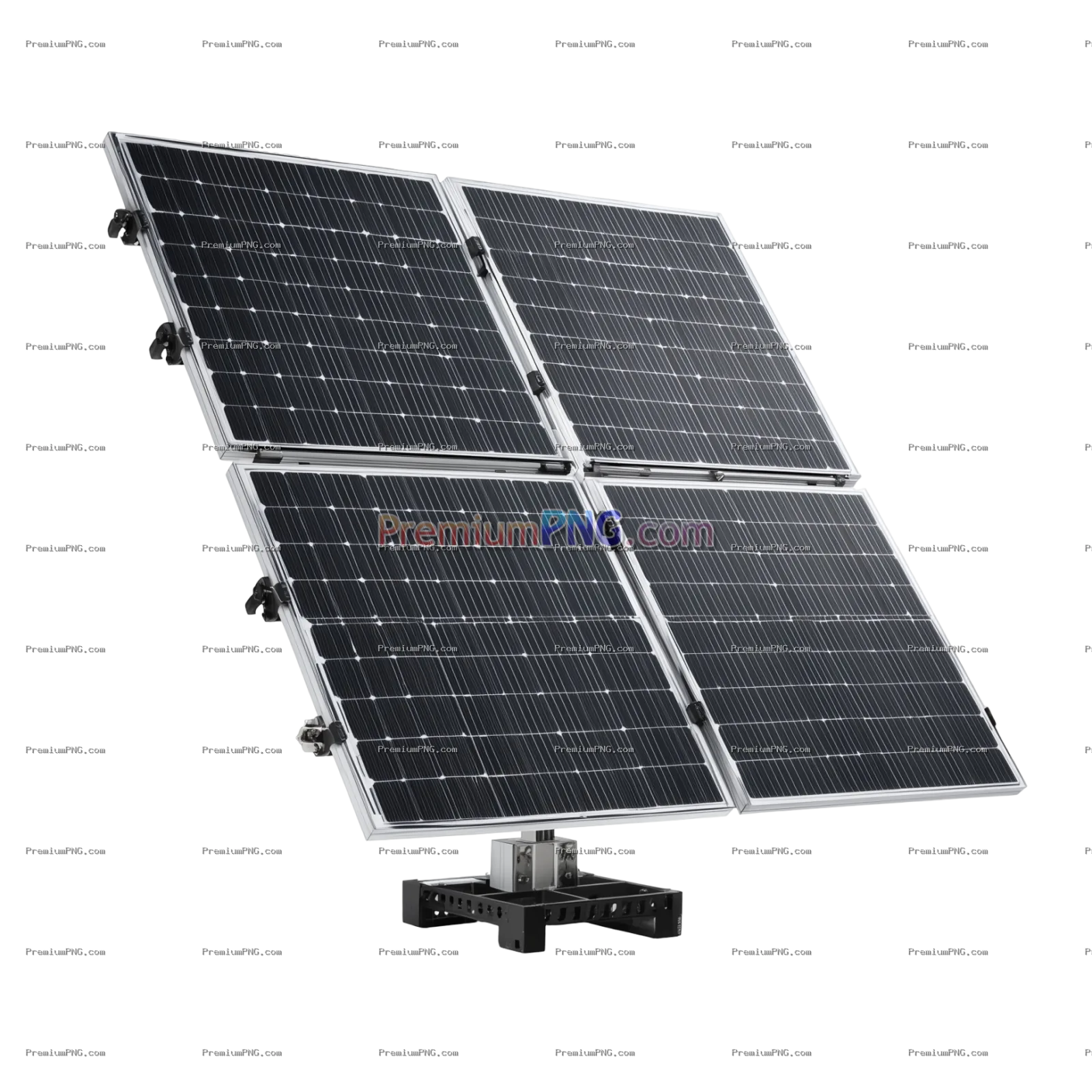 A solar panel with multiple photovoltaic cells, designed to harness solar energy for electricity gen