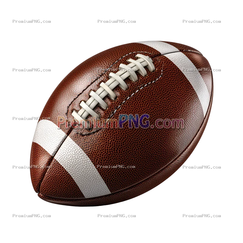 American Football Ball Isolated on Transparent Background