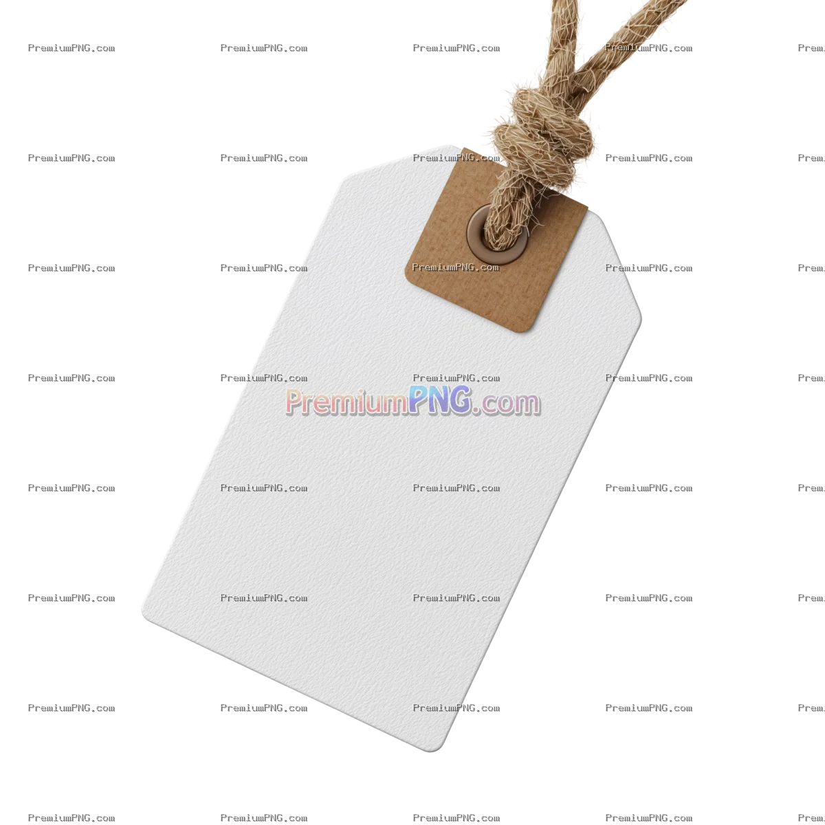an empty white textile tag without text