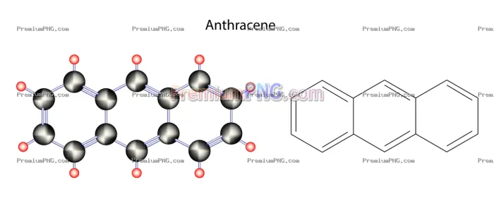 Anthracene Chemical Structure vector eps