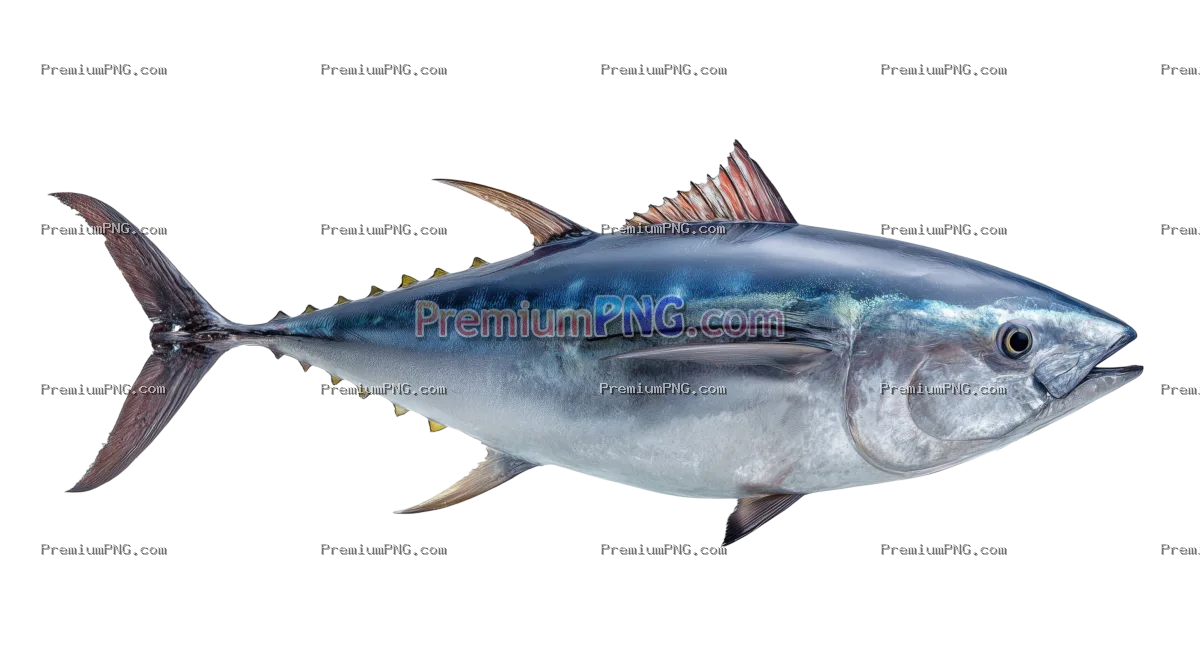 Atlantic bluefin tuna isolated on transparent background