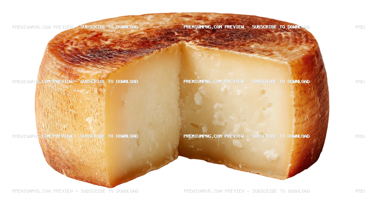 Authentic Canastra Cheese Cutout on Transparent Background | PNG Stock Photo