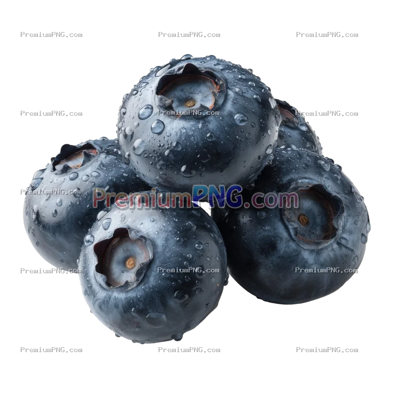 Blueberry Fruit Isolated on Transparent PNG Background