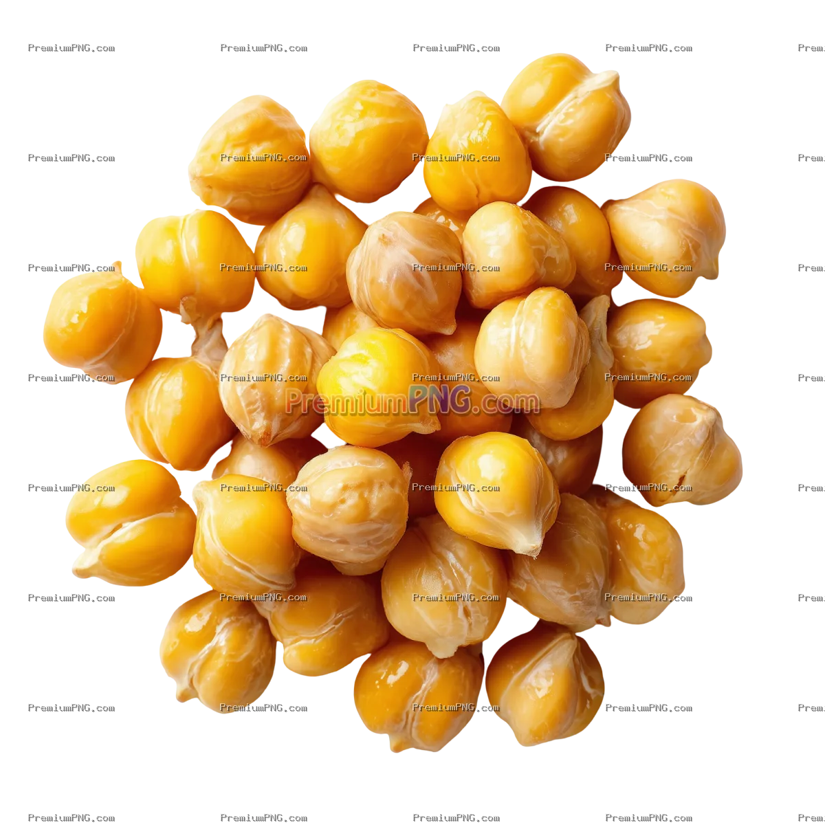 Chickpeas isolated on a transparent background