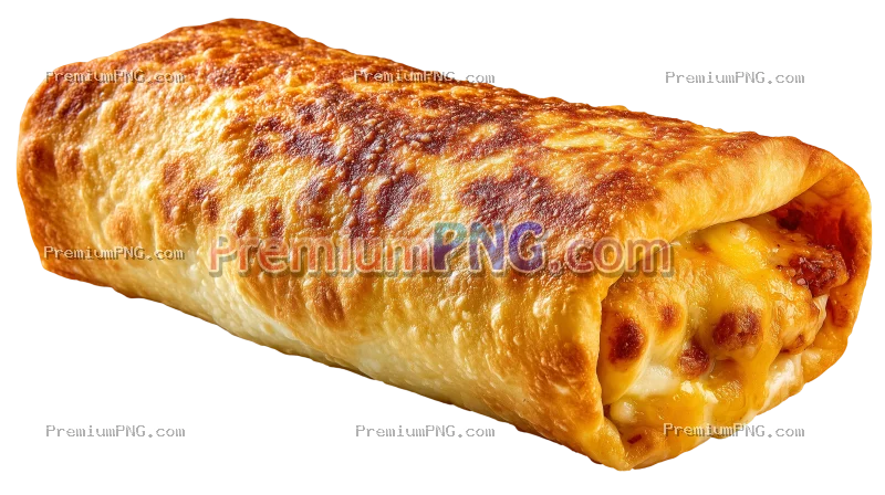 Chimichanga Isolated on Transparent Background – Crispy Mexican Food