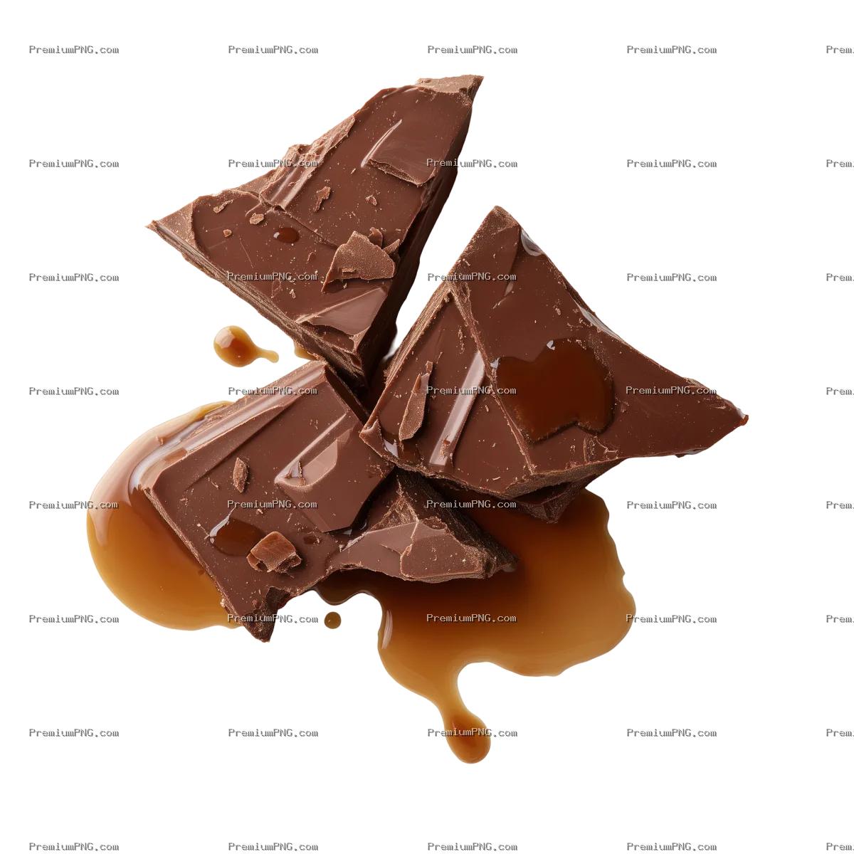 chunky, irregular milk chocolate pieces on a clean white background. Ideal for baking, culinary, des