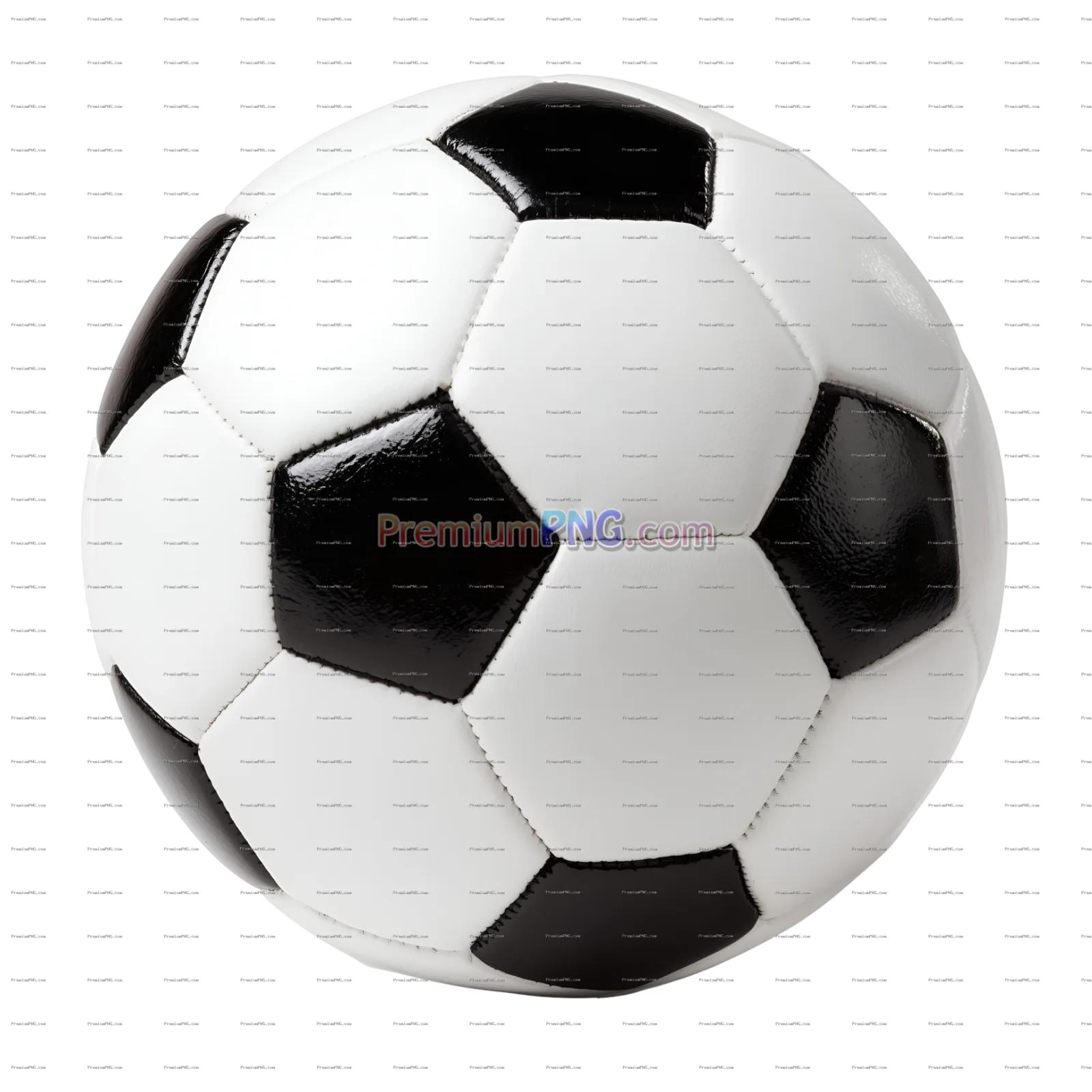 Classic Black and White Soccer Ball PNG Transparent Background