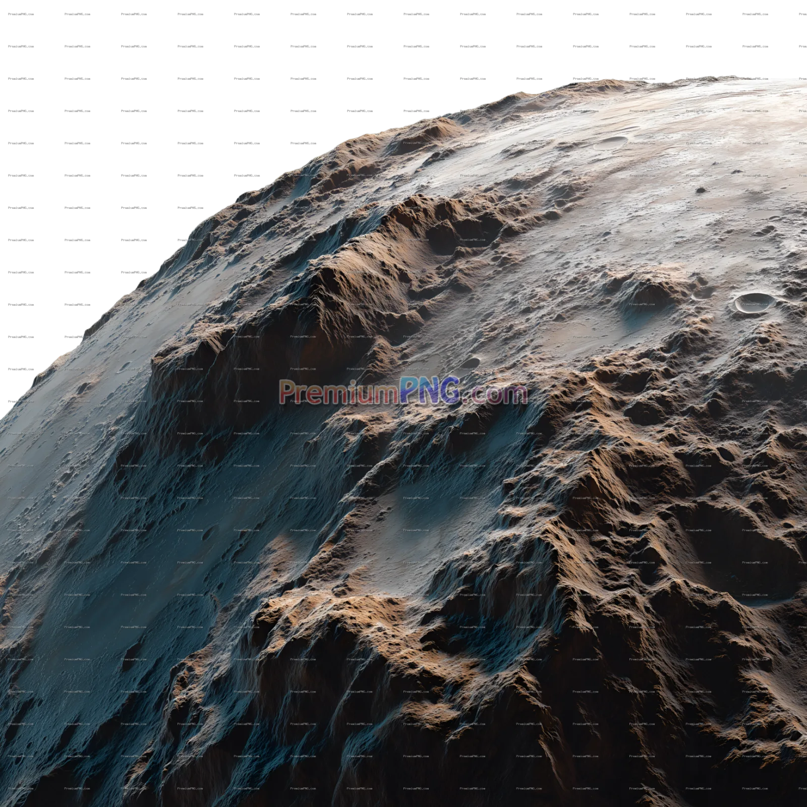Close-up of a Rocky Planet Surface on Transparent Background | PNG Graphic