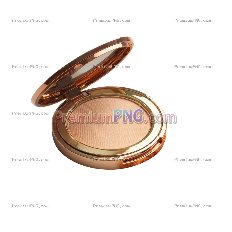 Compact Powder Makeup Product Shot on transparent Background