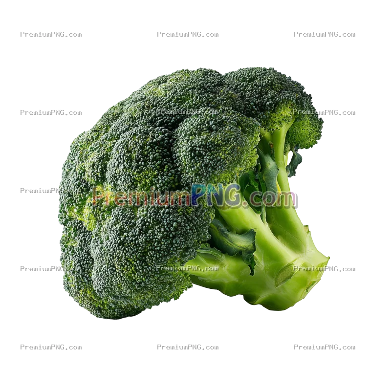 Delicious fresh broccoli isolated on transparent or transparent background