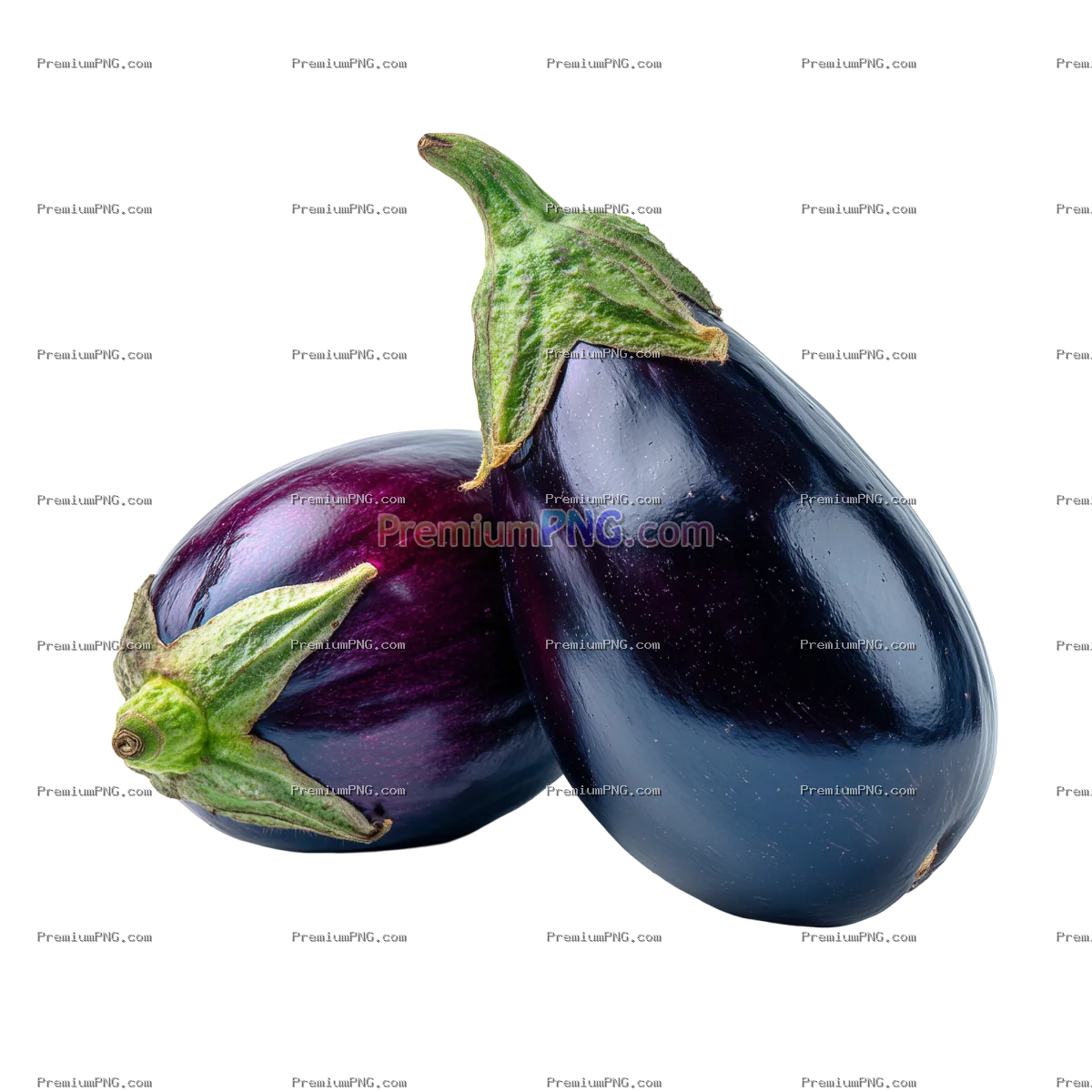 eggplants isolated on white background