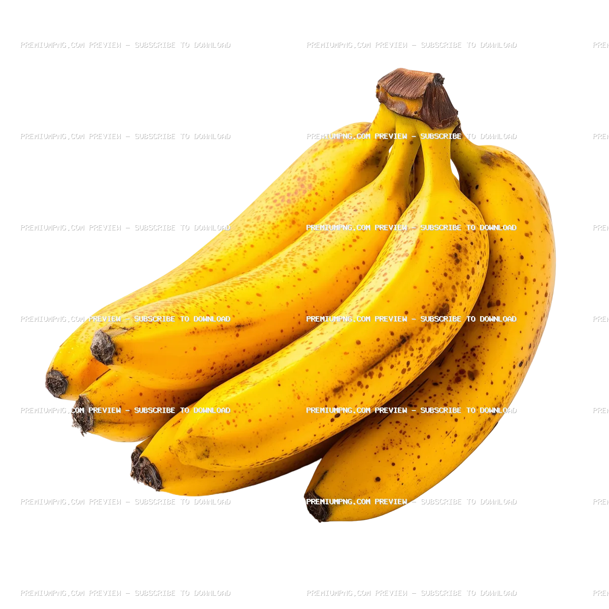 Fresh Yellow Banana Isolated on Transparent Background
