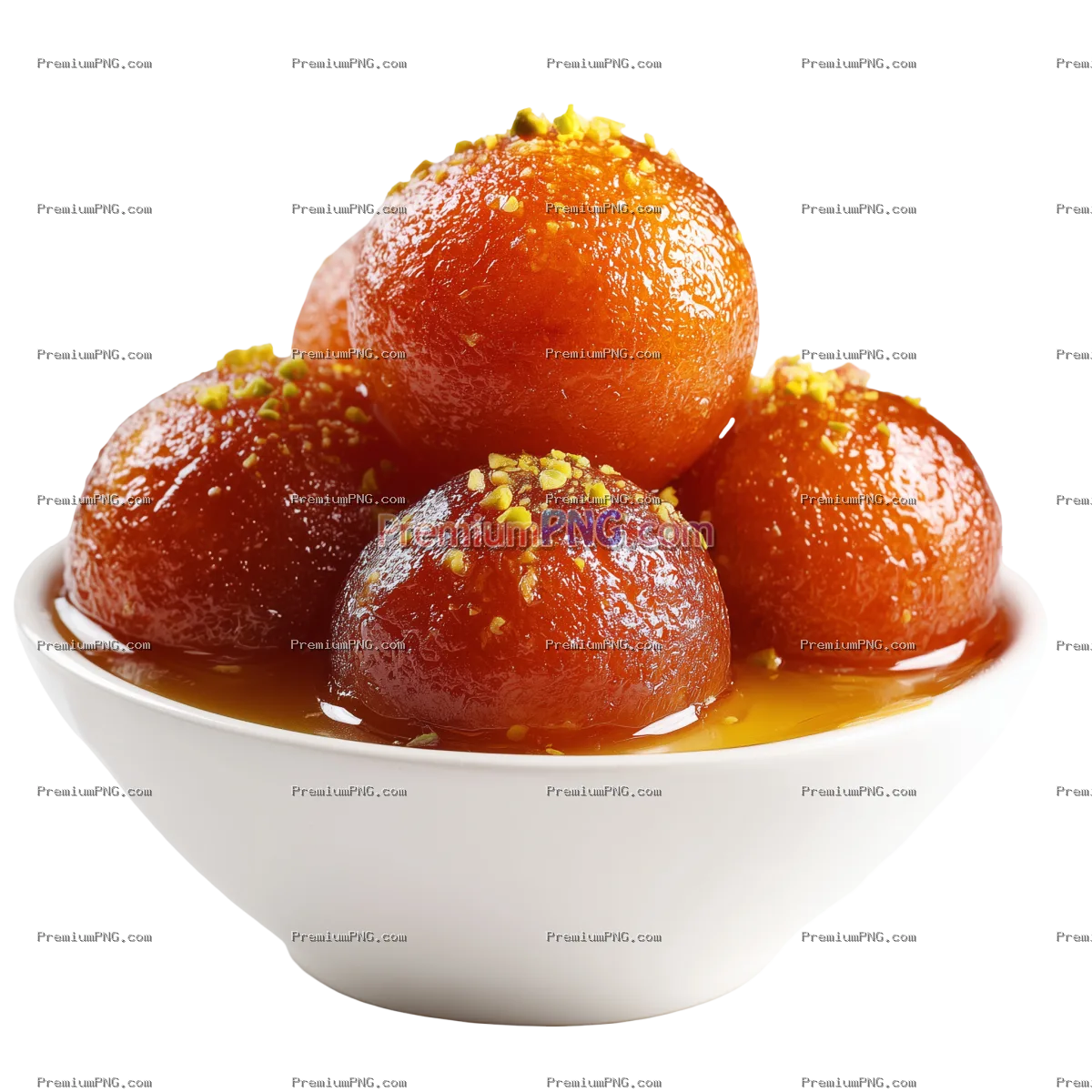 Gulab Jamun Isolated on Transparent Background | Indian Sweet Dessert PNG