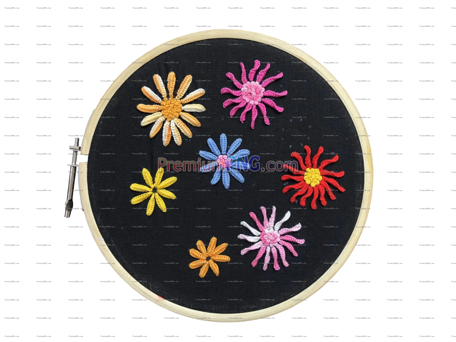 Hand embroidery flower samples