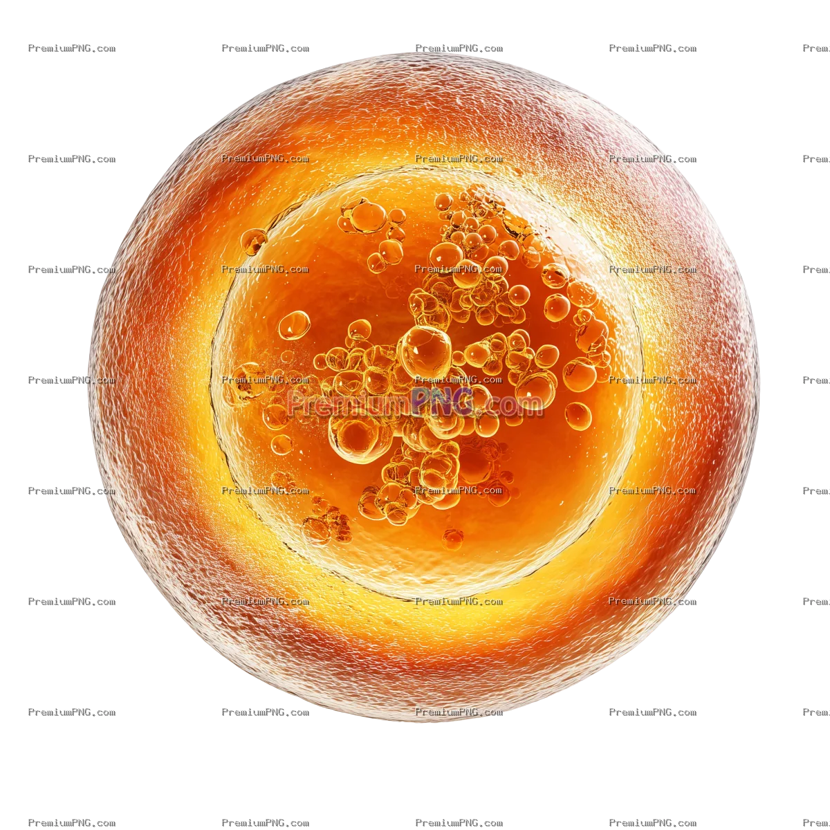 Human Egg Cell 3D Render Isolated on Transparent Background