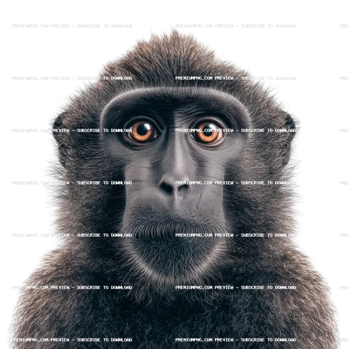 Hyper-Realistic Monkey Cutout Isolated on Transparent PNG Background