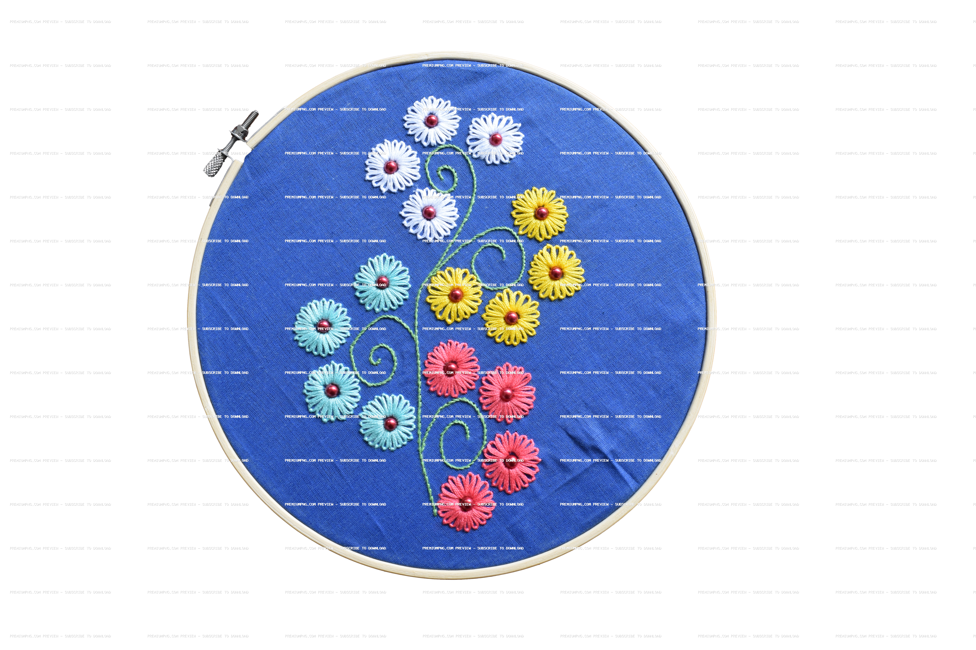 Lazy daisy embroidery flower