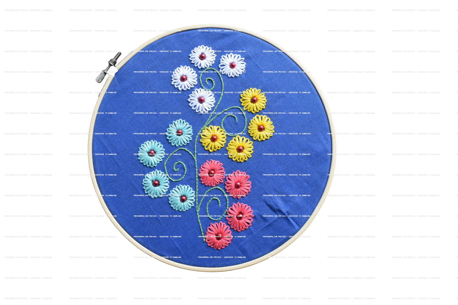 Lazy daisy embroidery flower