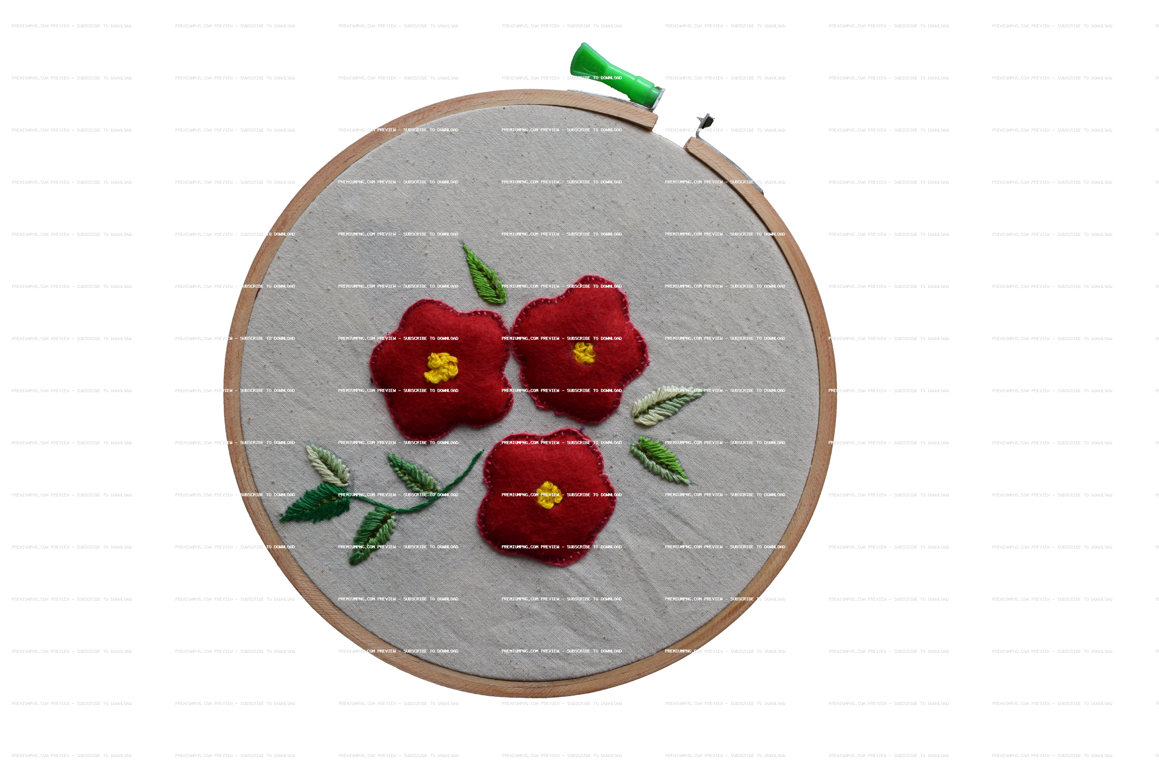 Appliqué Embroidery Flower Design on Wooden Hoop | Handcrafted Textile Art
