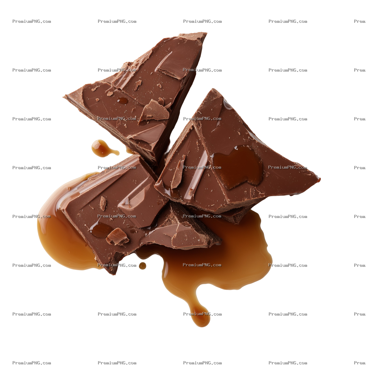 chunky, irregular milk chocolate pieces on a clean white background. Ideal for baking, culinary, des