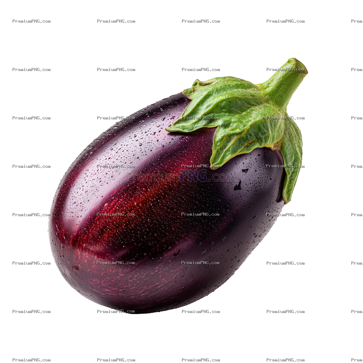 fresh aubergine in transparent background
