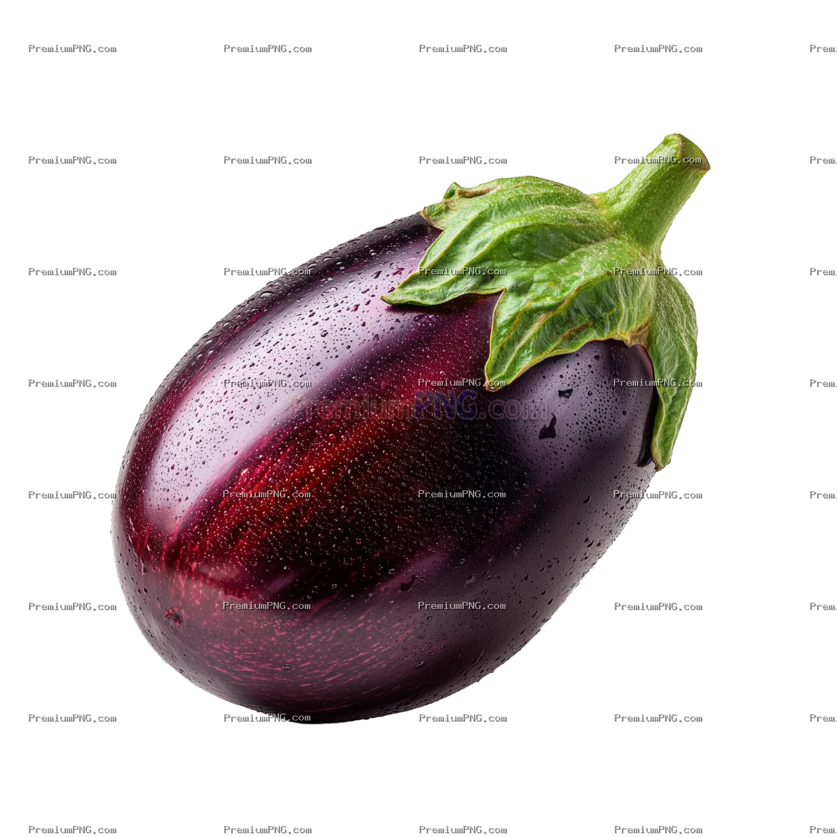 fresh aubergine in transparent background