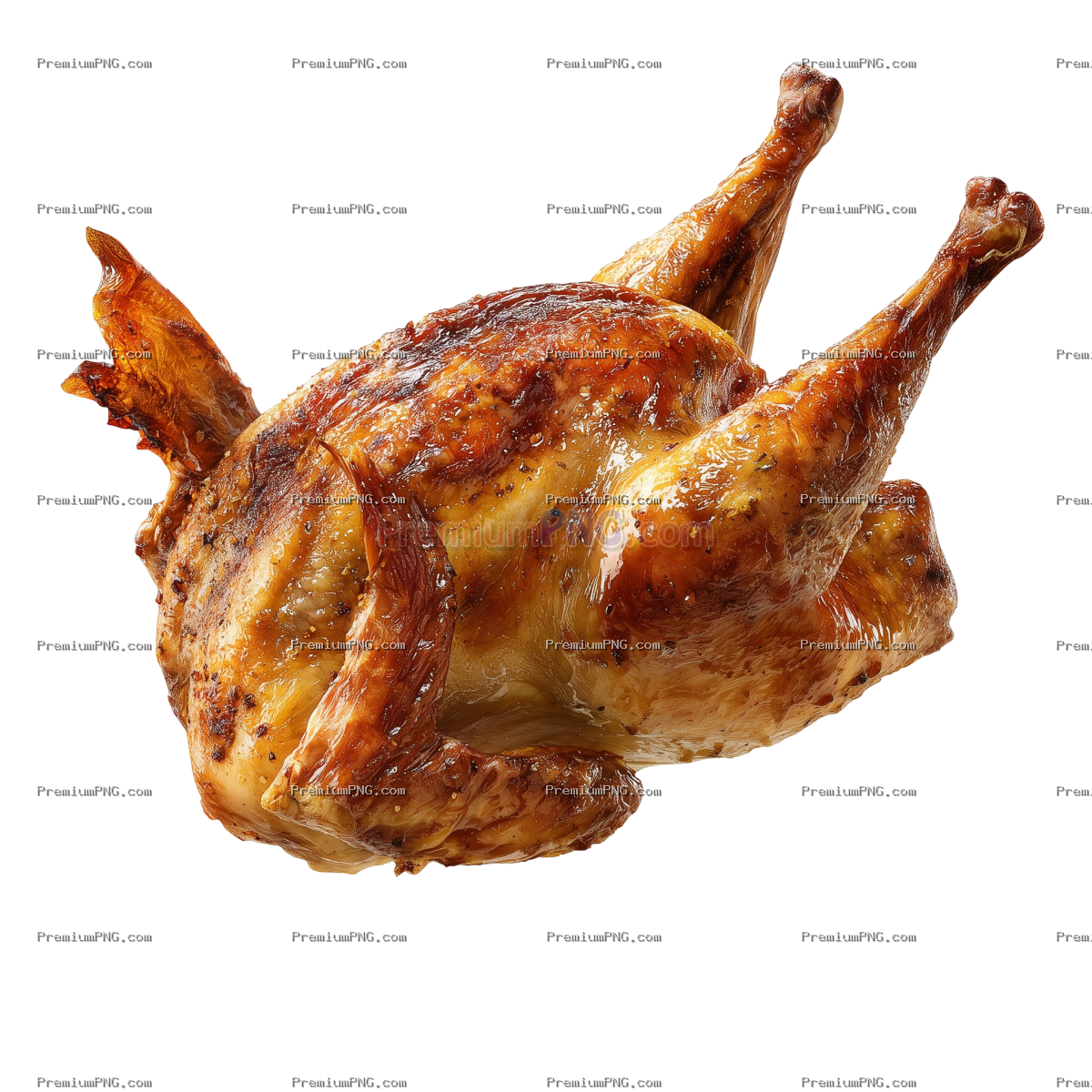a photo of a floating, cooked turkey on a white background. The turkey should look real and deliciou