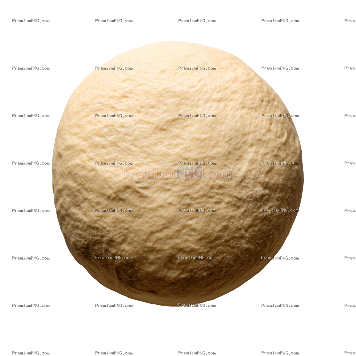 a round. uncooked dough. likely prepared for baking its smooth surface