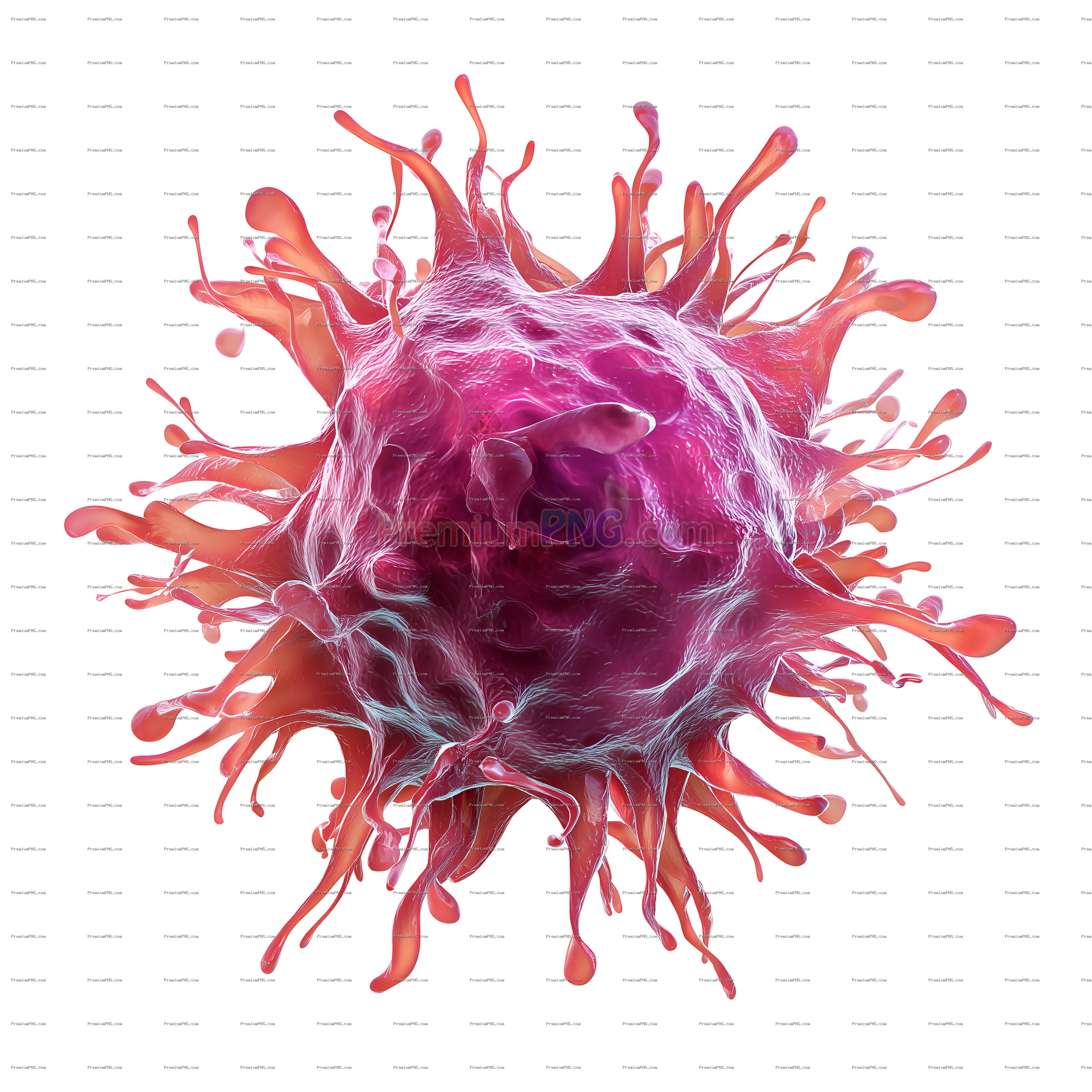 a hormonal cell in transparent background