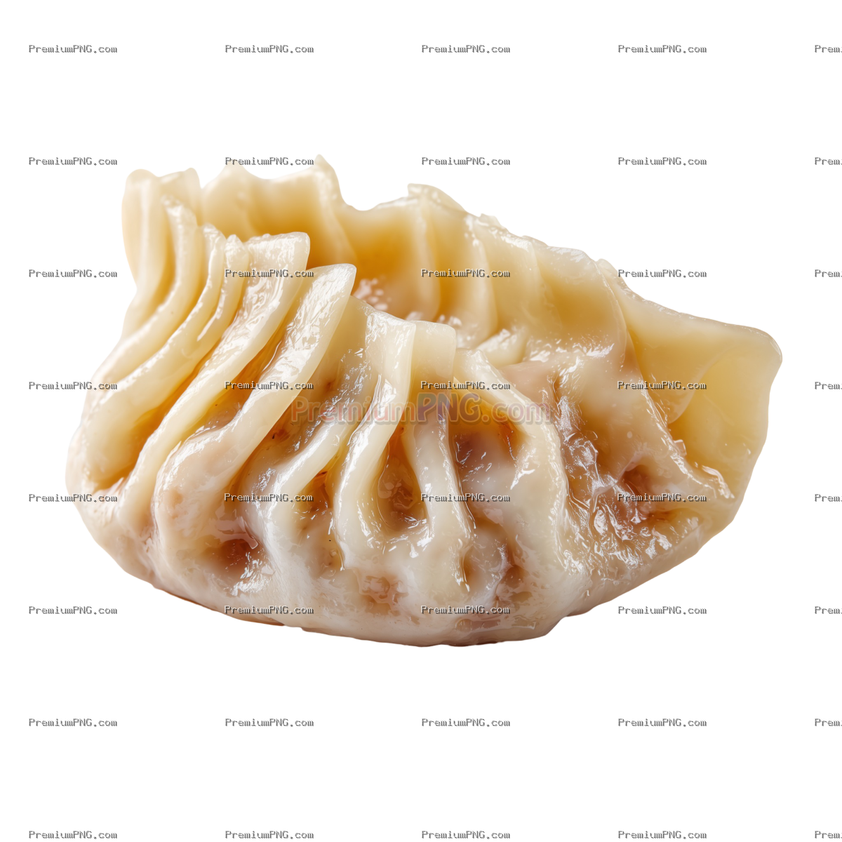 a piece of dumpling on the transparent background