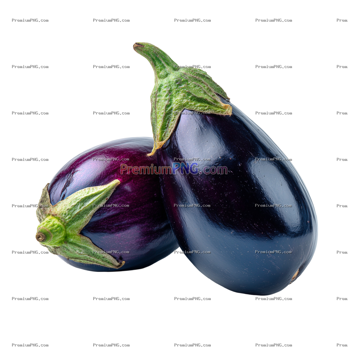 eggplants isolated on white background