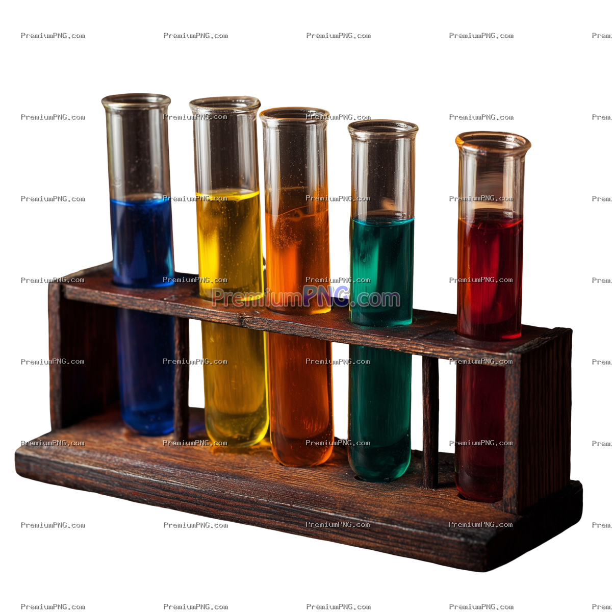 Colorful liquids in test tubes