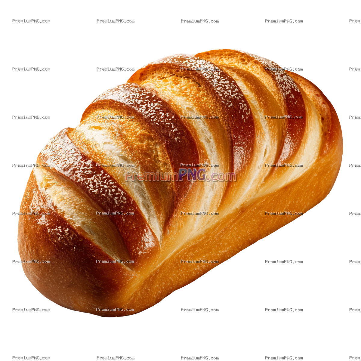 Fresh bread loaf isolated on transparent PNG