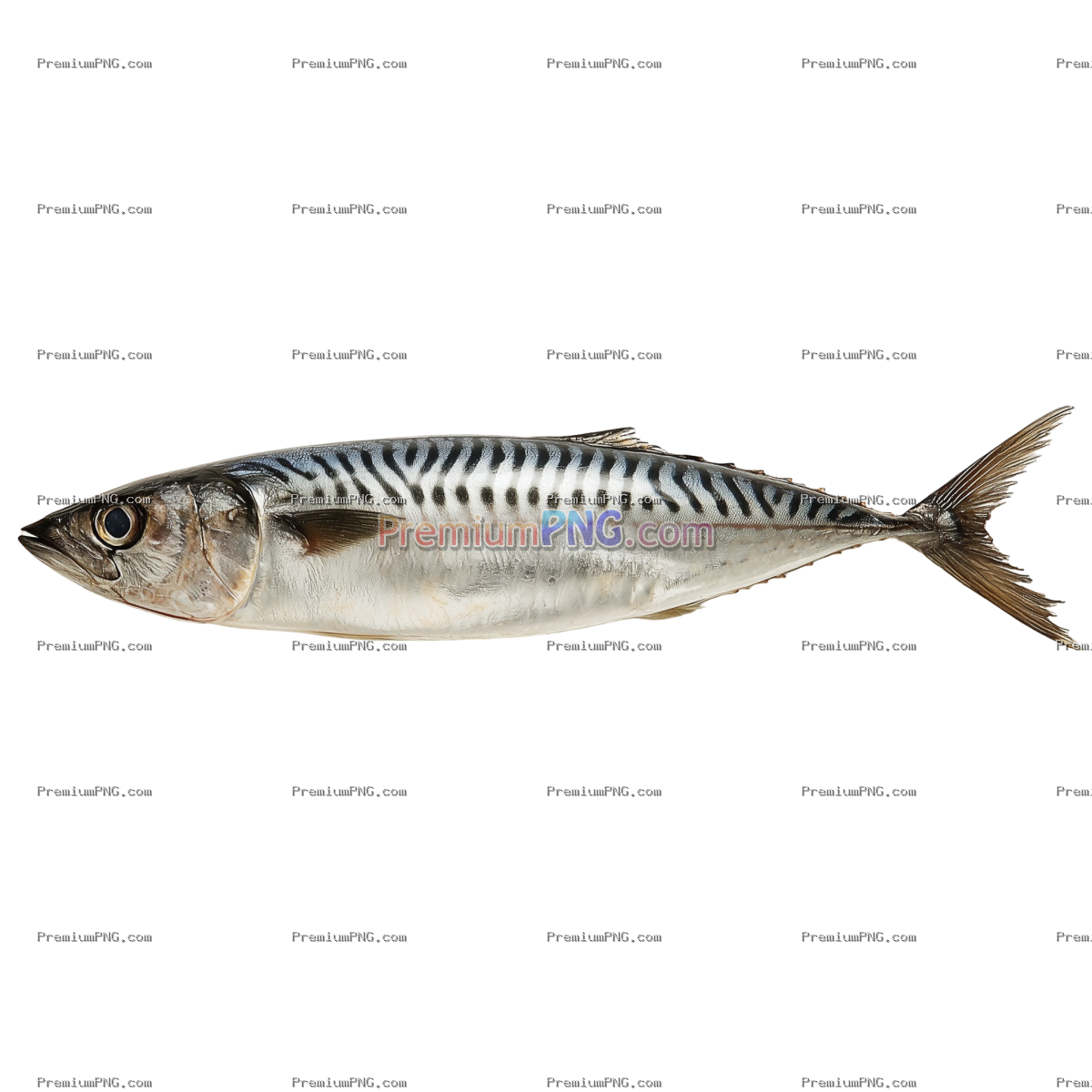 fresh mackerel fish on transparent background