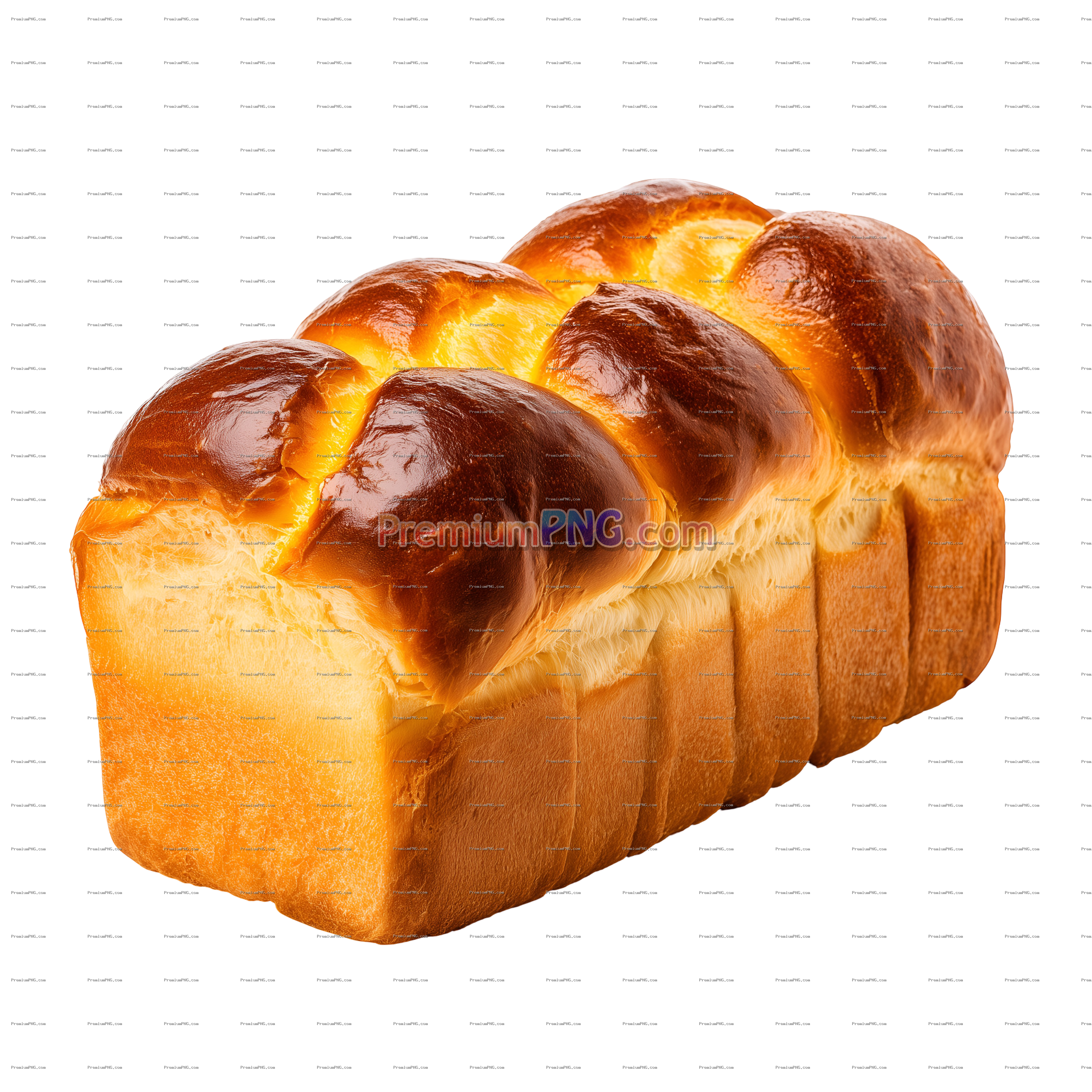 Golden brown brioche loaf with soft, fluffy texture and shiny crust
