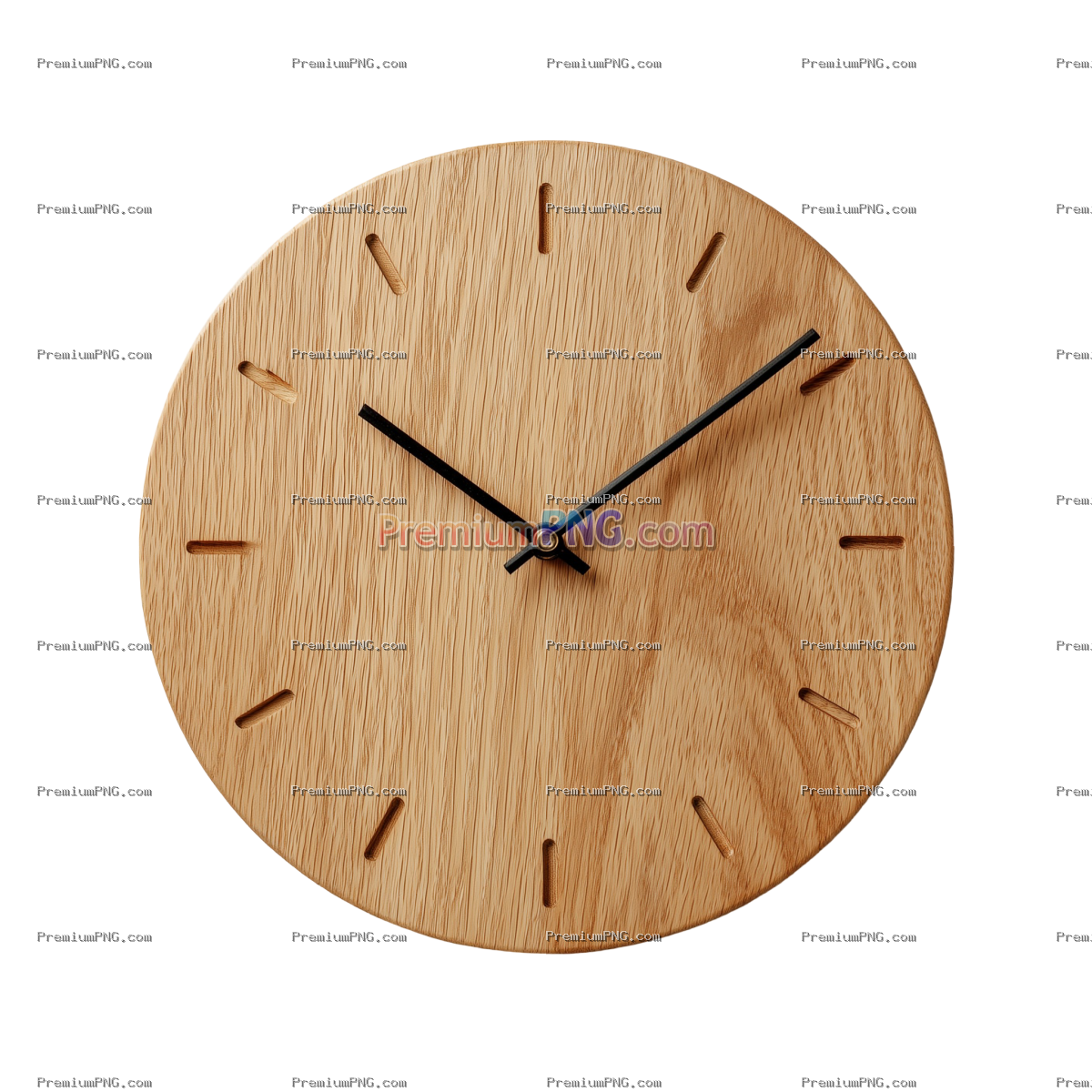 Minimalist wooden wall clock with natural finish and simple design