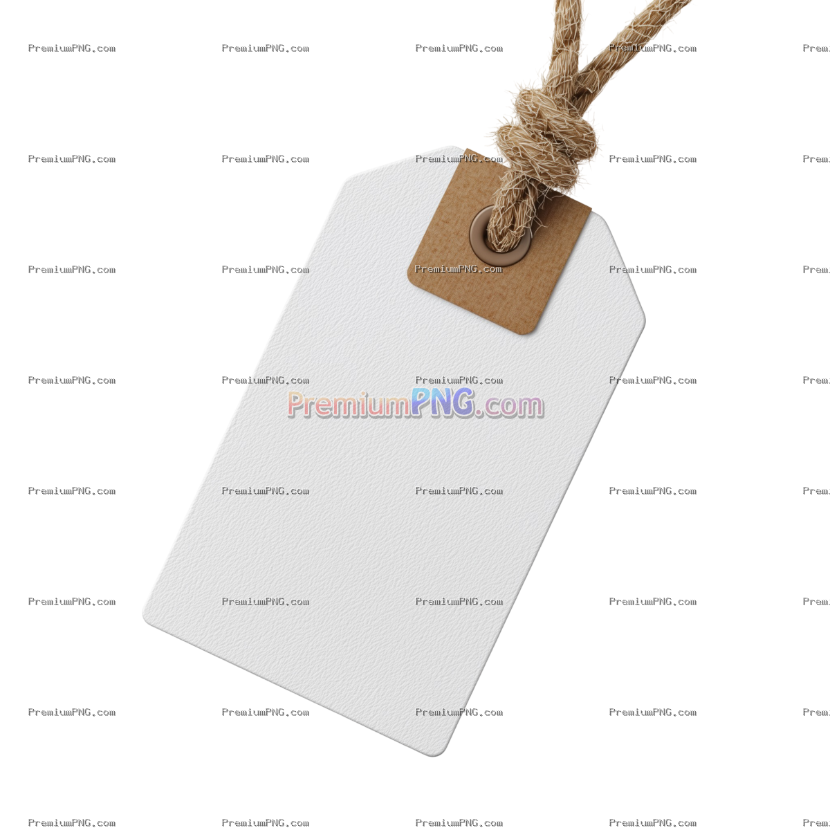 an empty white textile tag without text