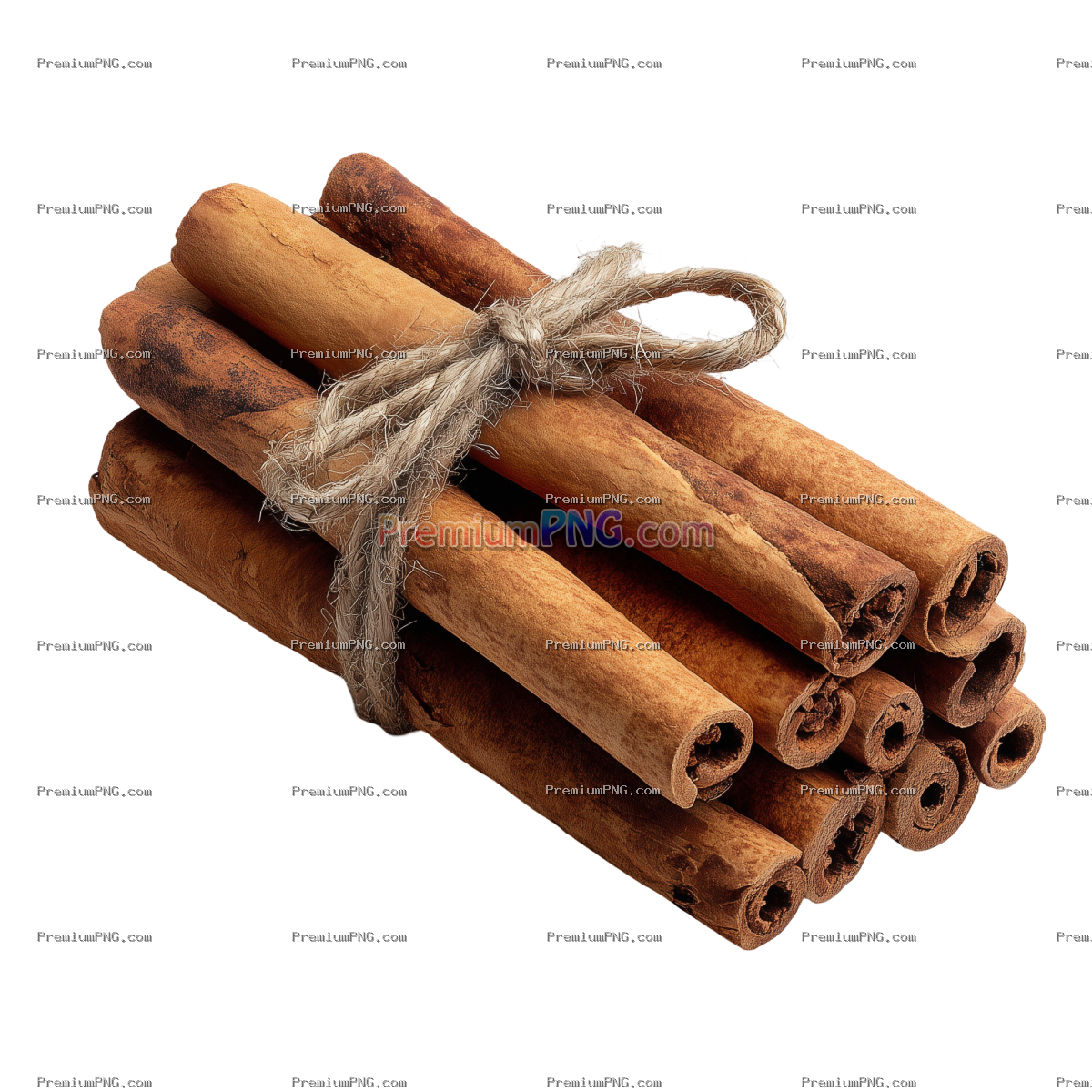 Bundles of Cinnamon Sticks on Transparent Background