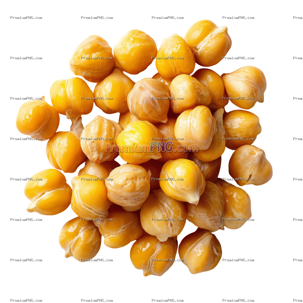 Chickpeas isolated on a transparent background