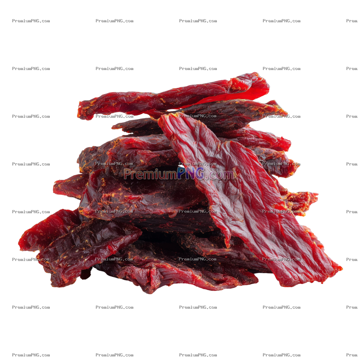 Shredded Beef Jerky Pile Close-up Snack