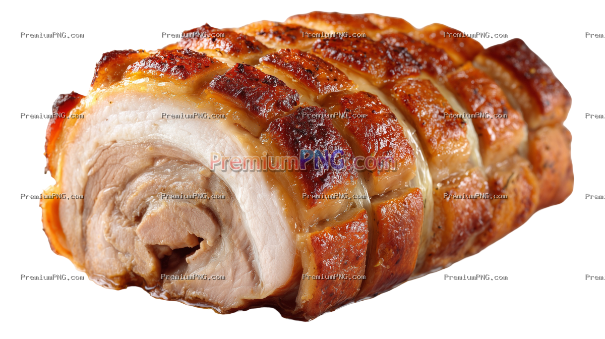 Porchetta on transparent background