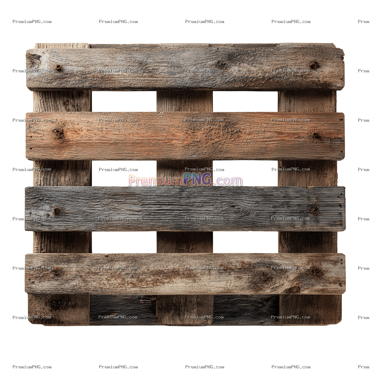 Weathered Wooden Pallet Isolated on White & Transparent Background | Design Texture PNG & Stock Imag