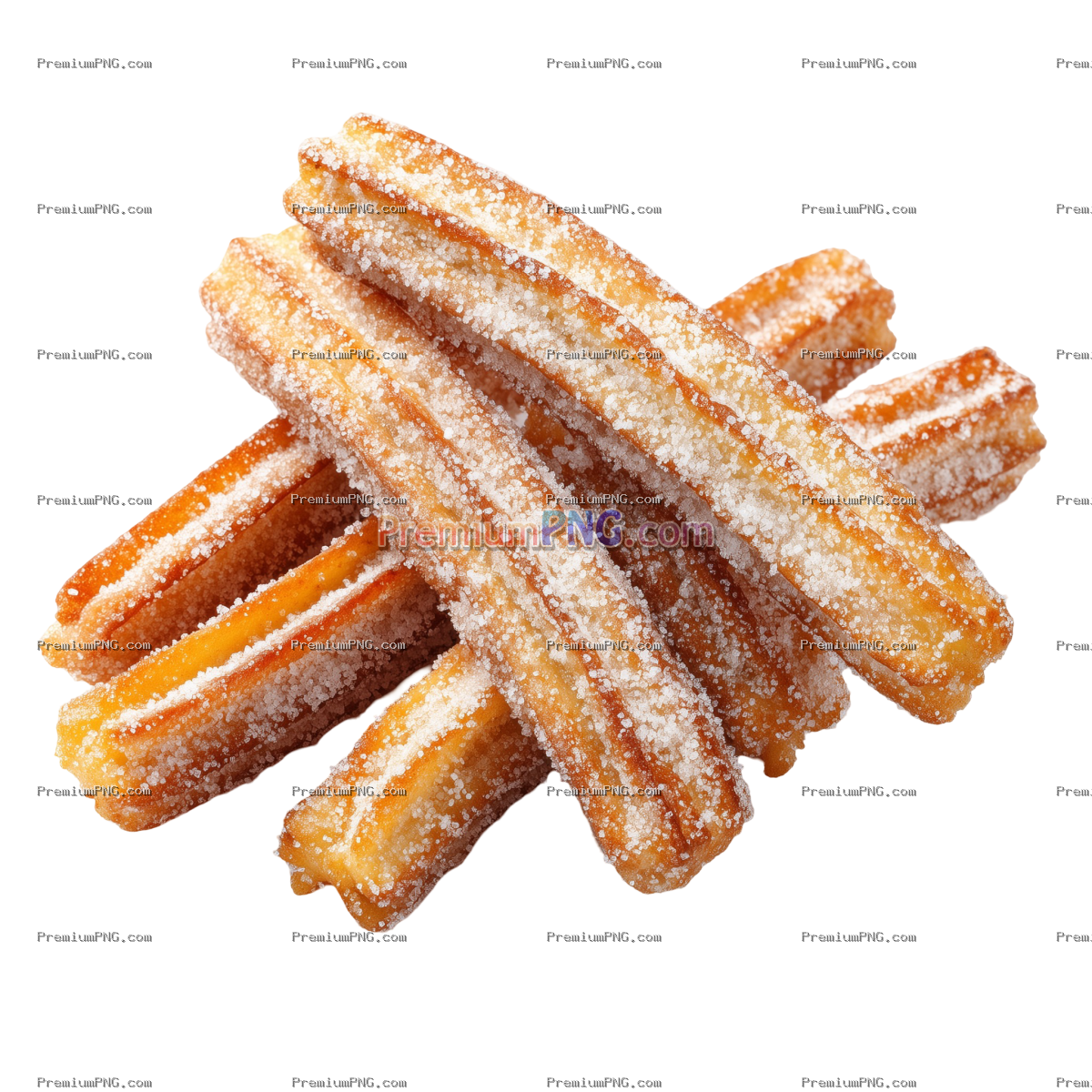 Crispy Churros Coated in Sugar Isolated