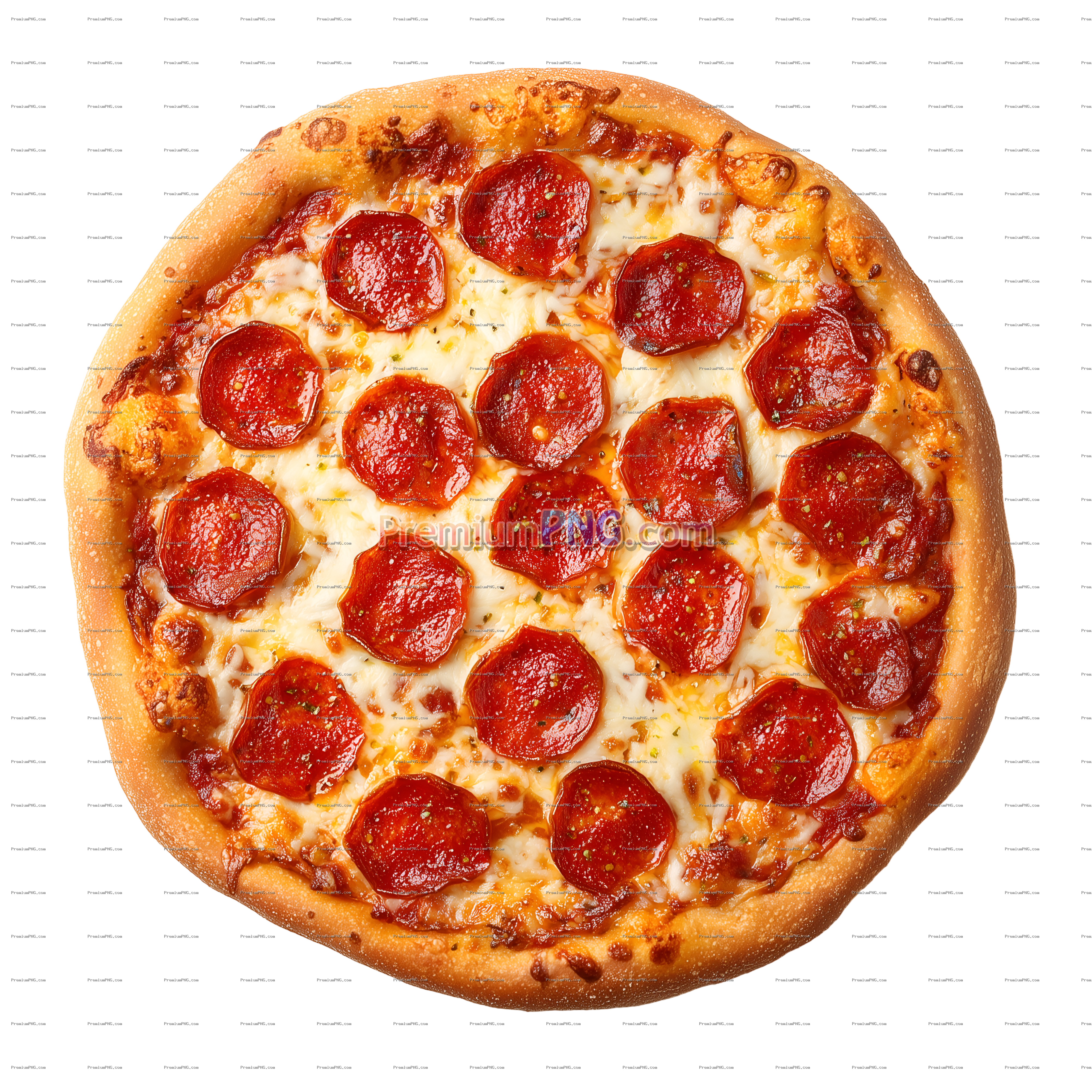 Delicious Pepperoni Pizza with Melting Cheese PNG – Isolated on Transparent Background