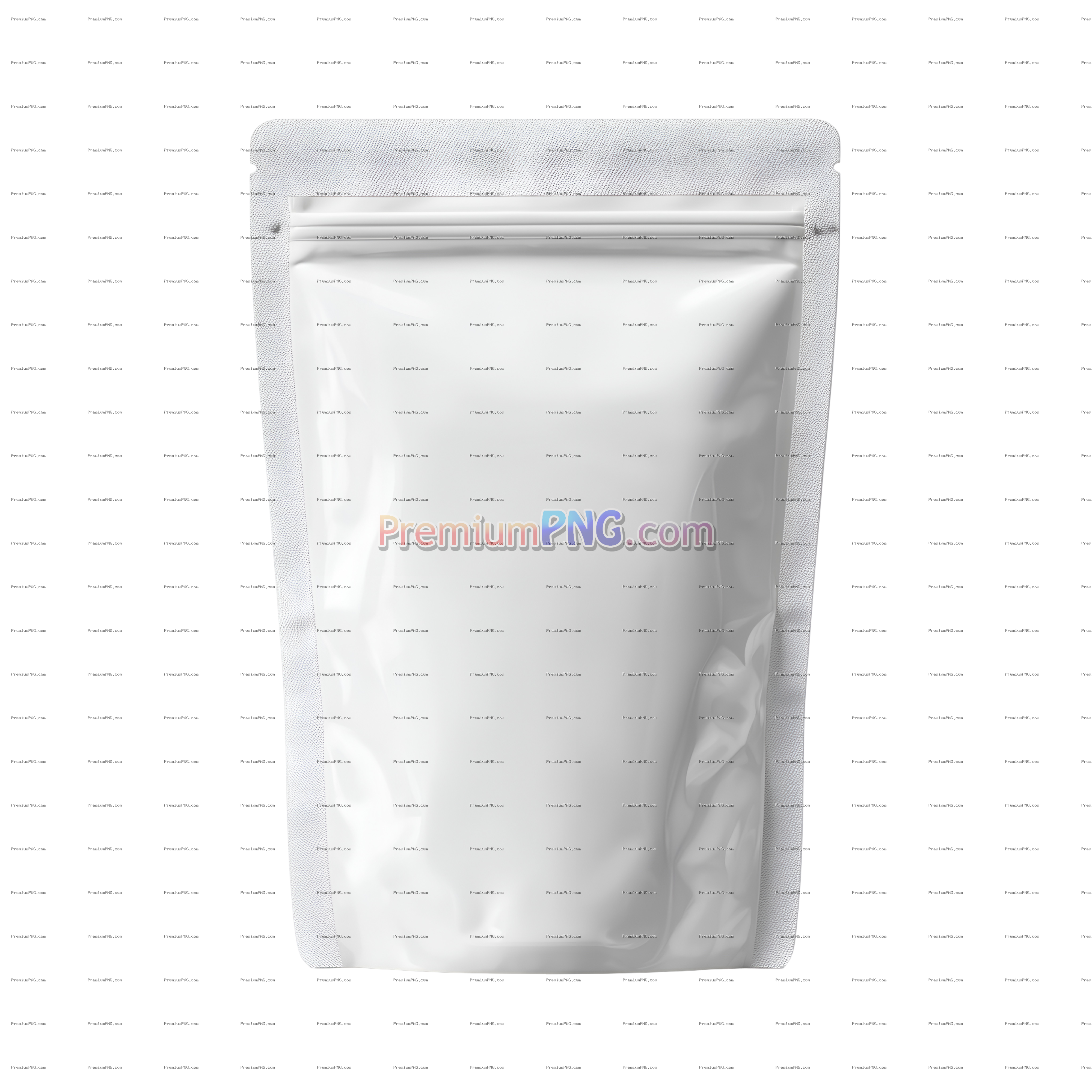 Luxury White Recycled Plastic Doypack Pouch Mockup | Front View