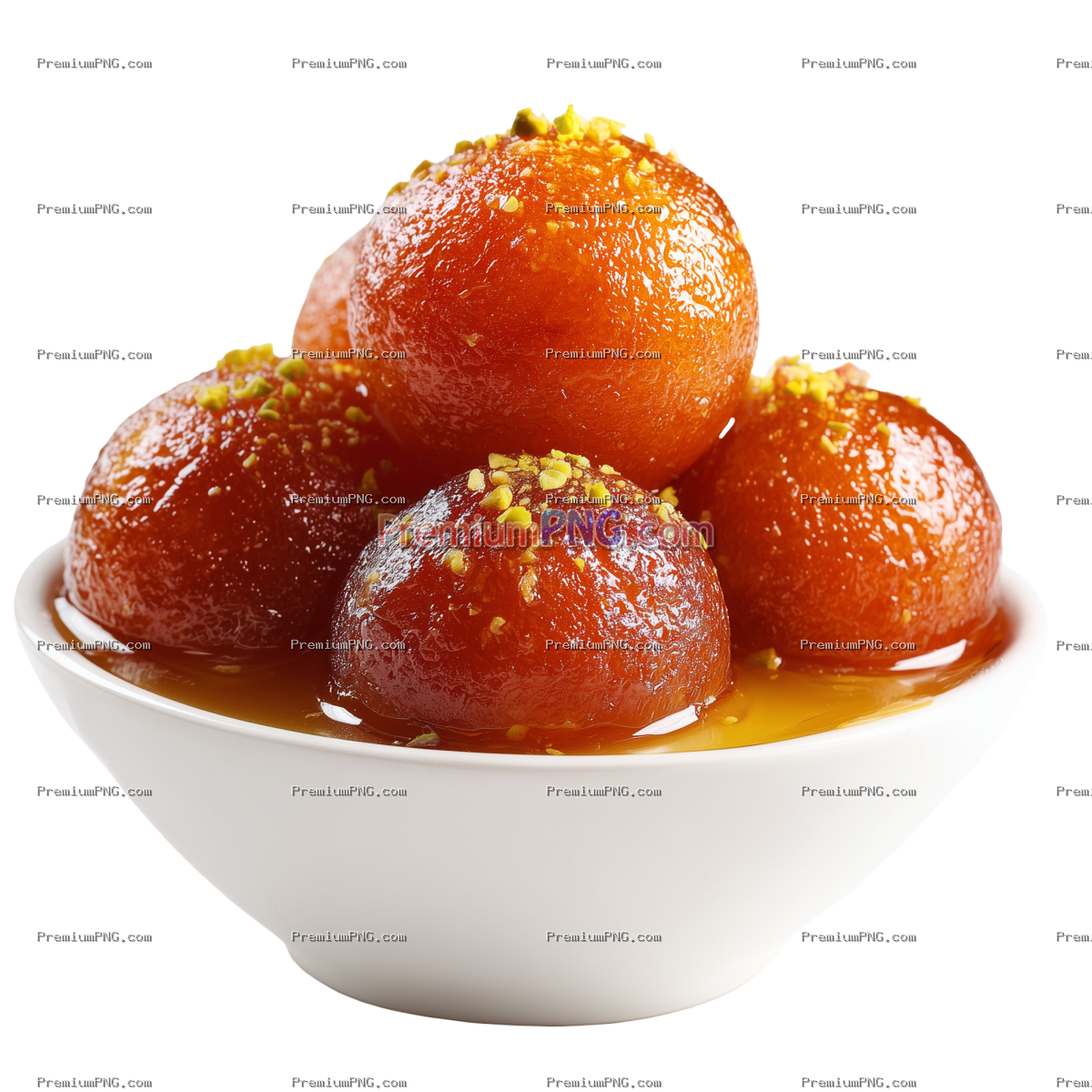 Gulab Jamun Isolated on Transparent Background | Indian Sweet Dessert PNG