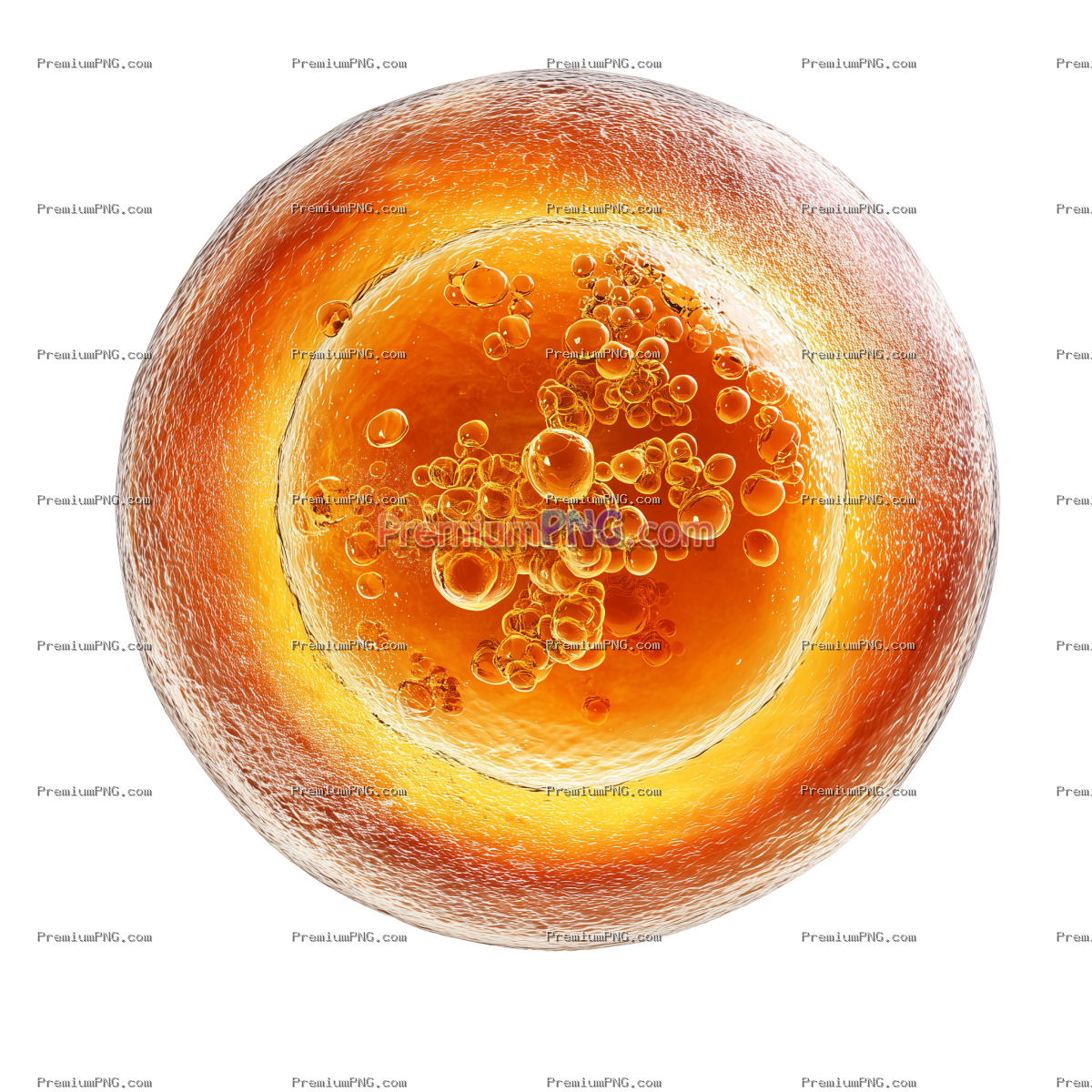 Human Egg Cell 3D Render Isolated on Transparent Background