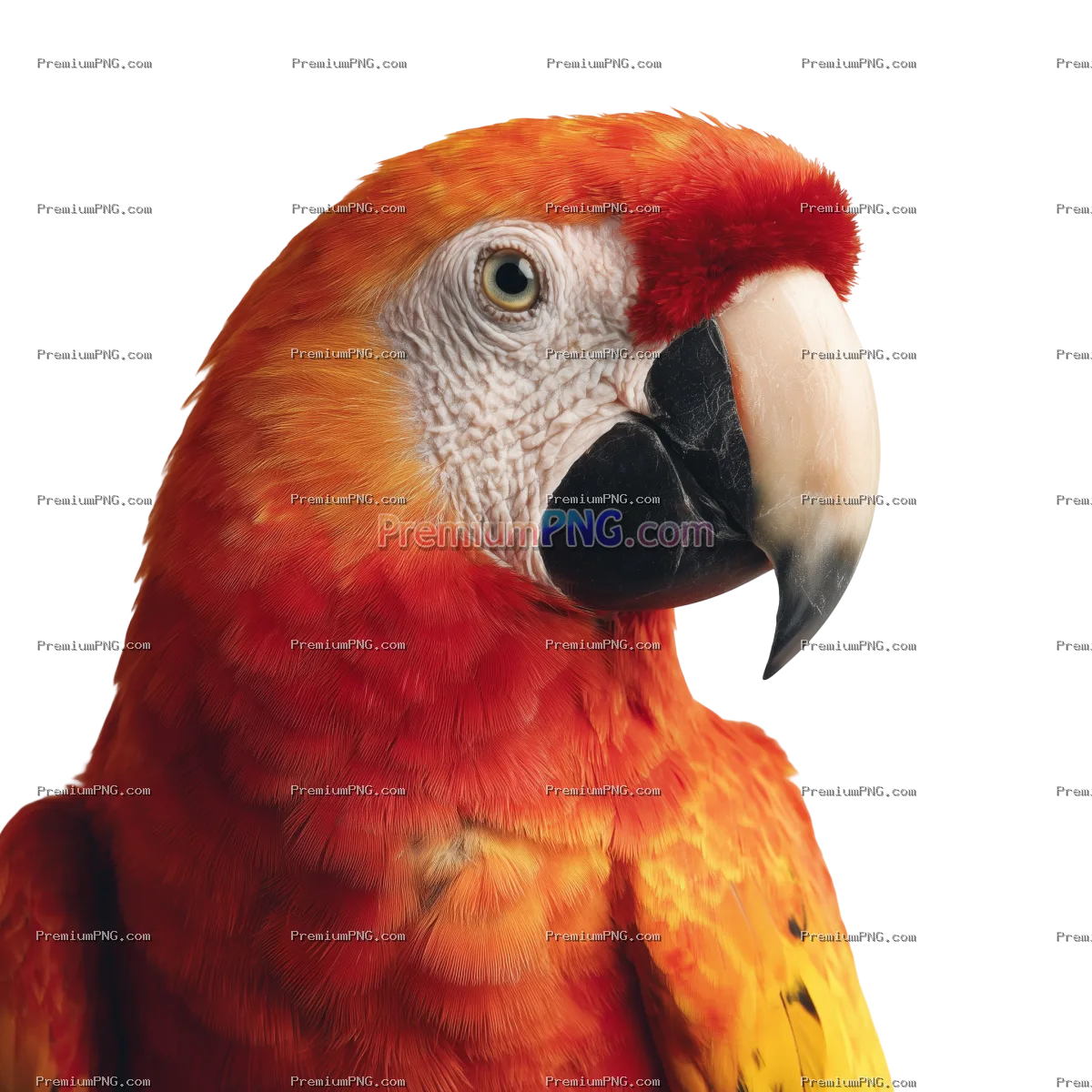 parrot on white background